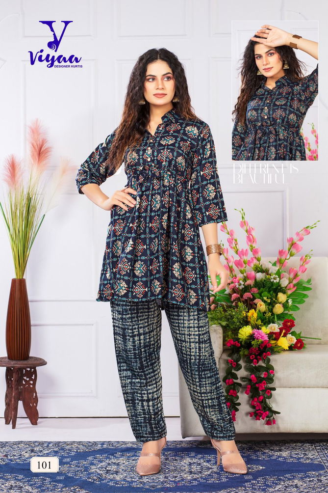 Fashion V1 By Viyaa Printed Kurti With Bottom Catalog